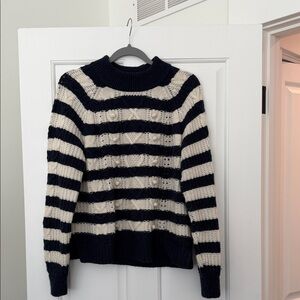 Striped navy &  White Women's Sweater
